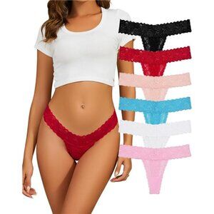 Lace Thongs 6 Pack